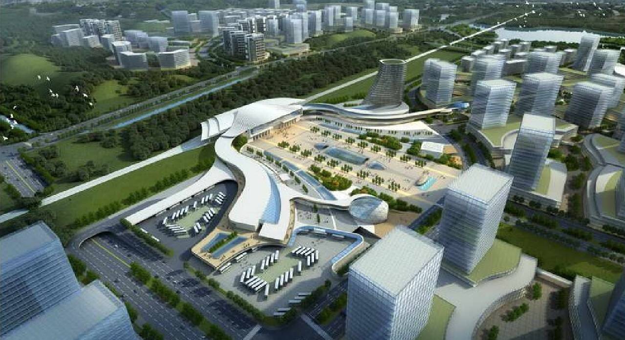 宣城某火车站规划建筑模型方案