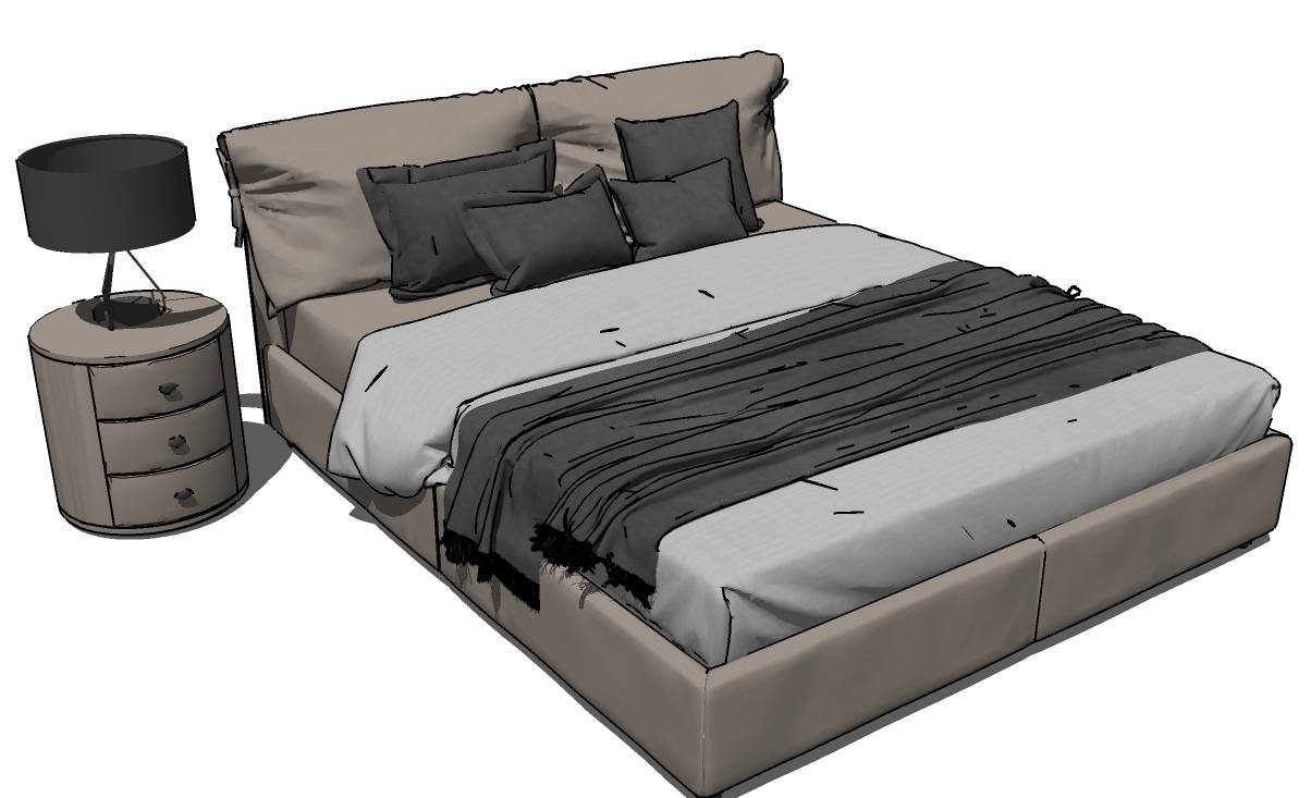 家具设计——卧床8