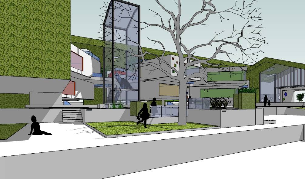 现代节能环保幼儿园学校类建筑设计方案SketchUp模型