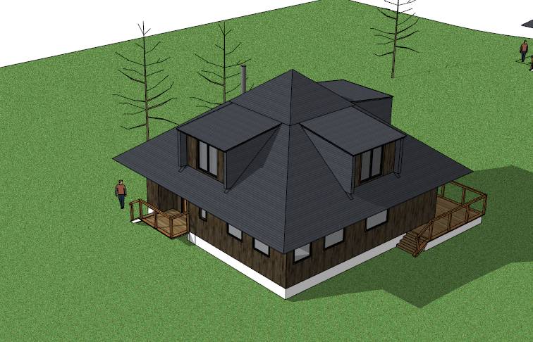 日式风格木质小别墅SketchUp模型