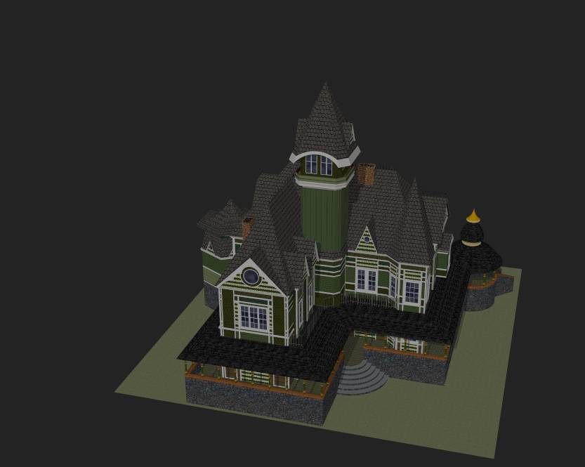 迪斯尼城堡风格别墅SketchUp模型