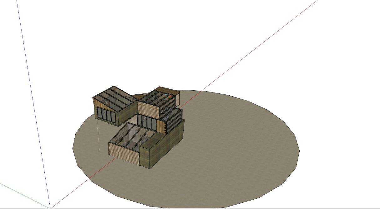 集装箱风格创意别墅SketchUp模型