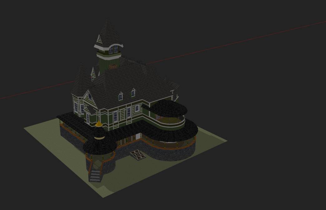 迪斯尼城堡风格别墅SketchUp模型