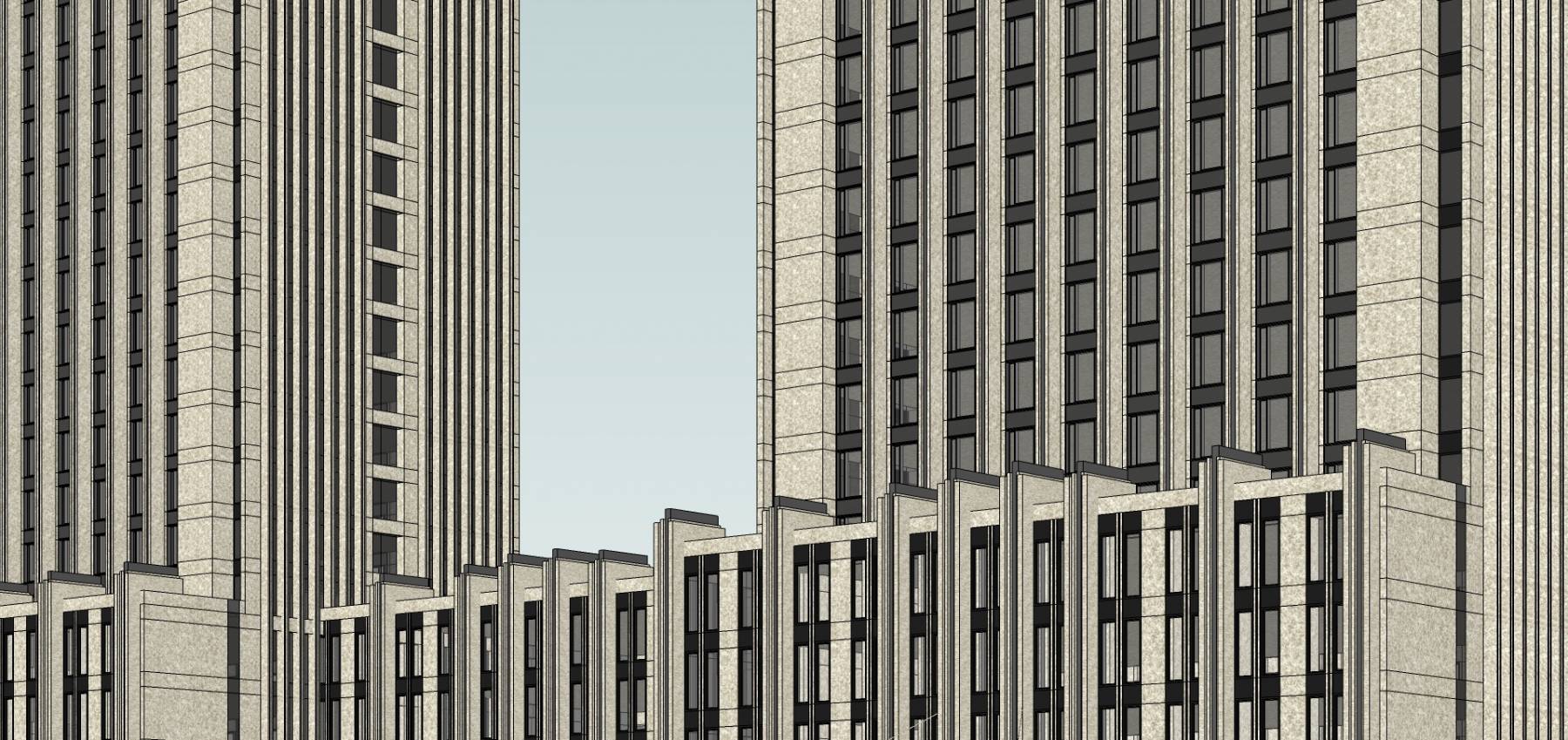 现代 古典 高层 办公楼 102511