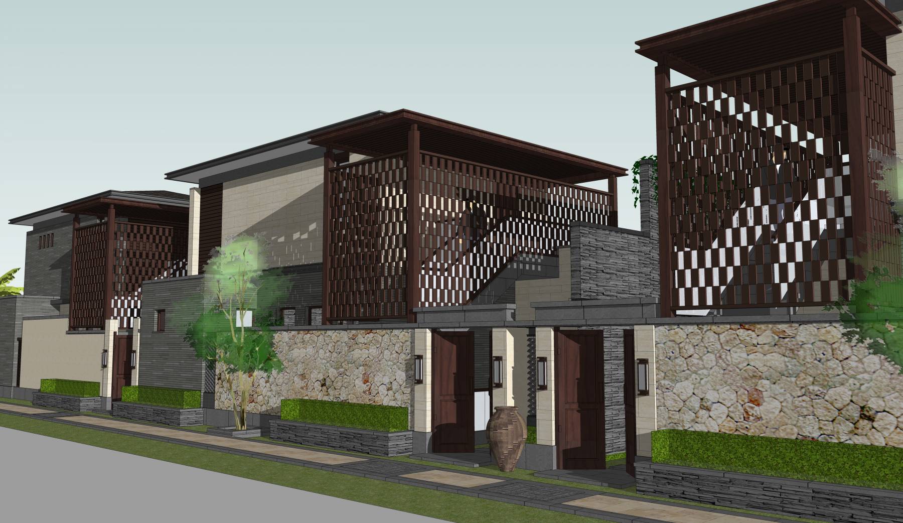 别墅建筑sketchup模型