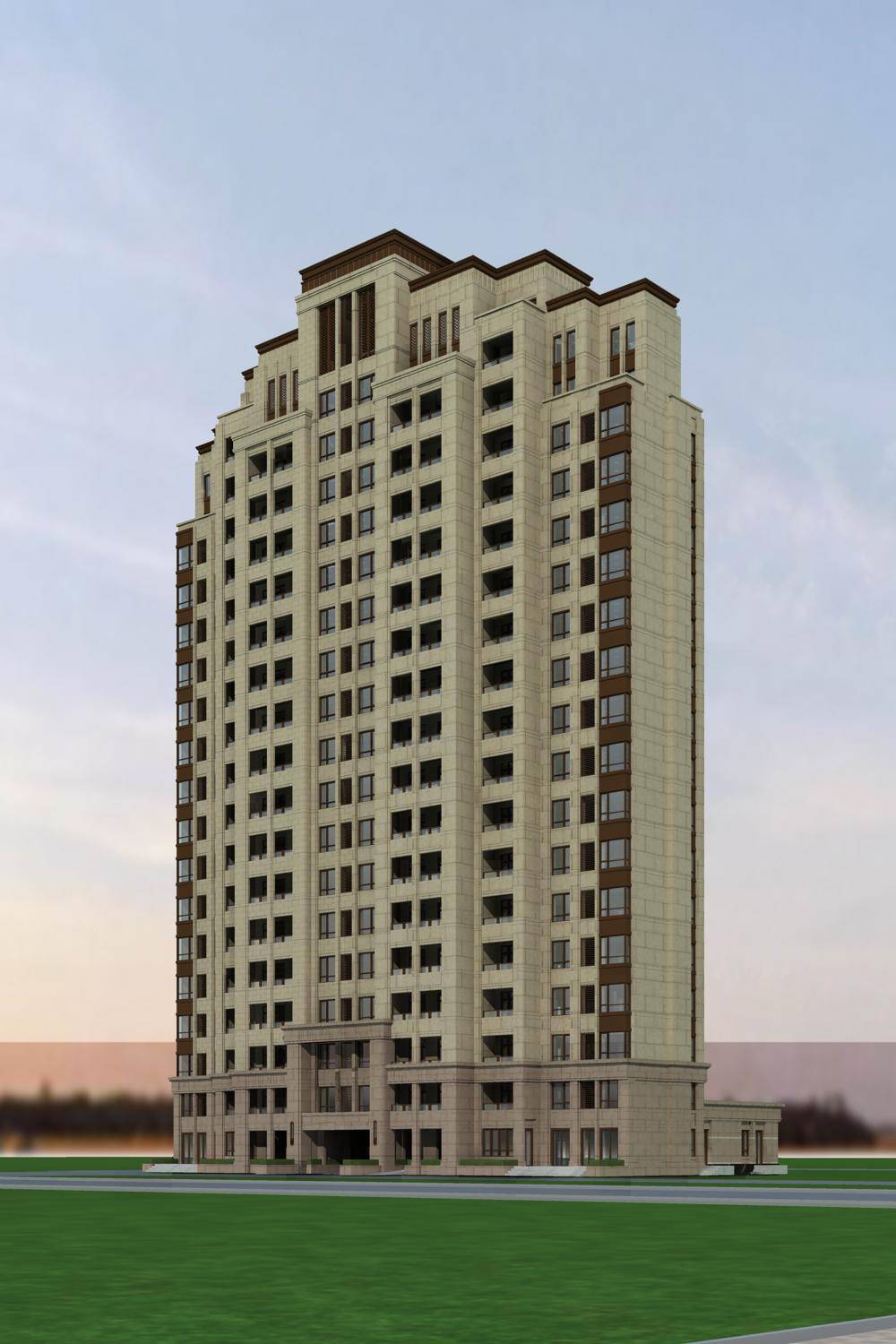 新古典风格住宅楼3dmax模型下载