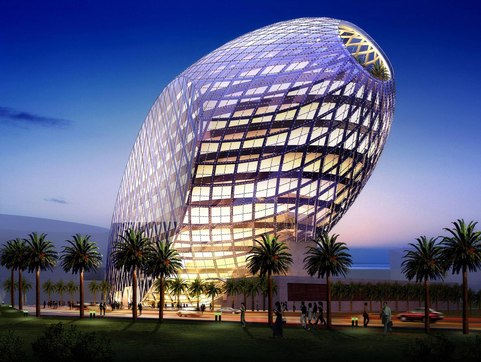 异形高层办公楼效果图下载