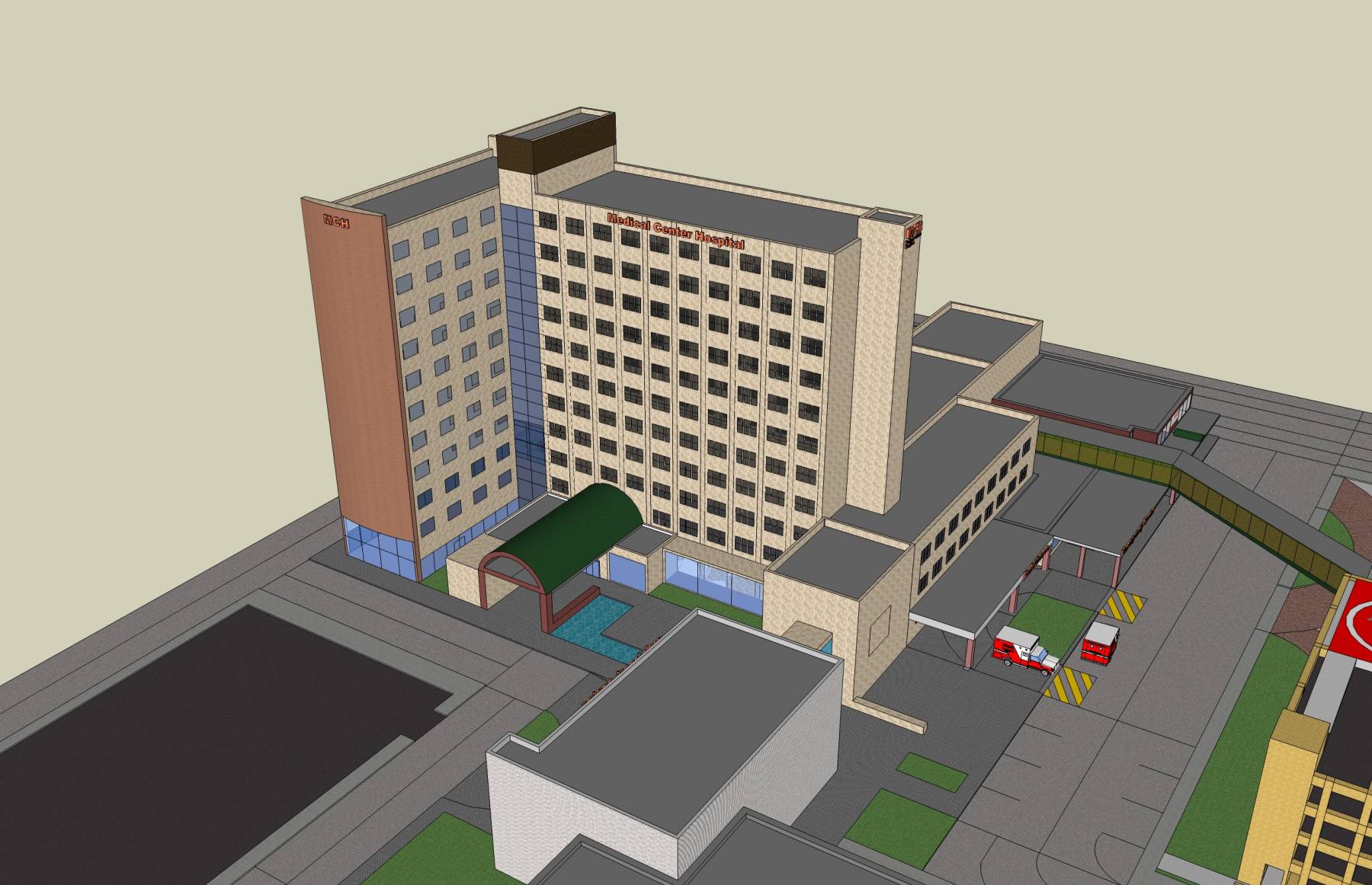 医院su模型下载