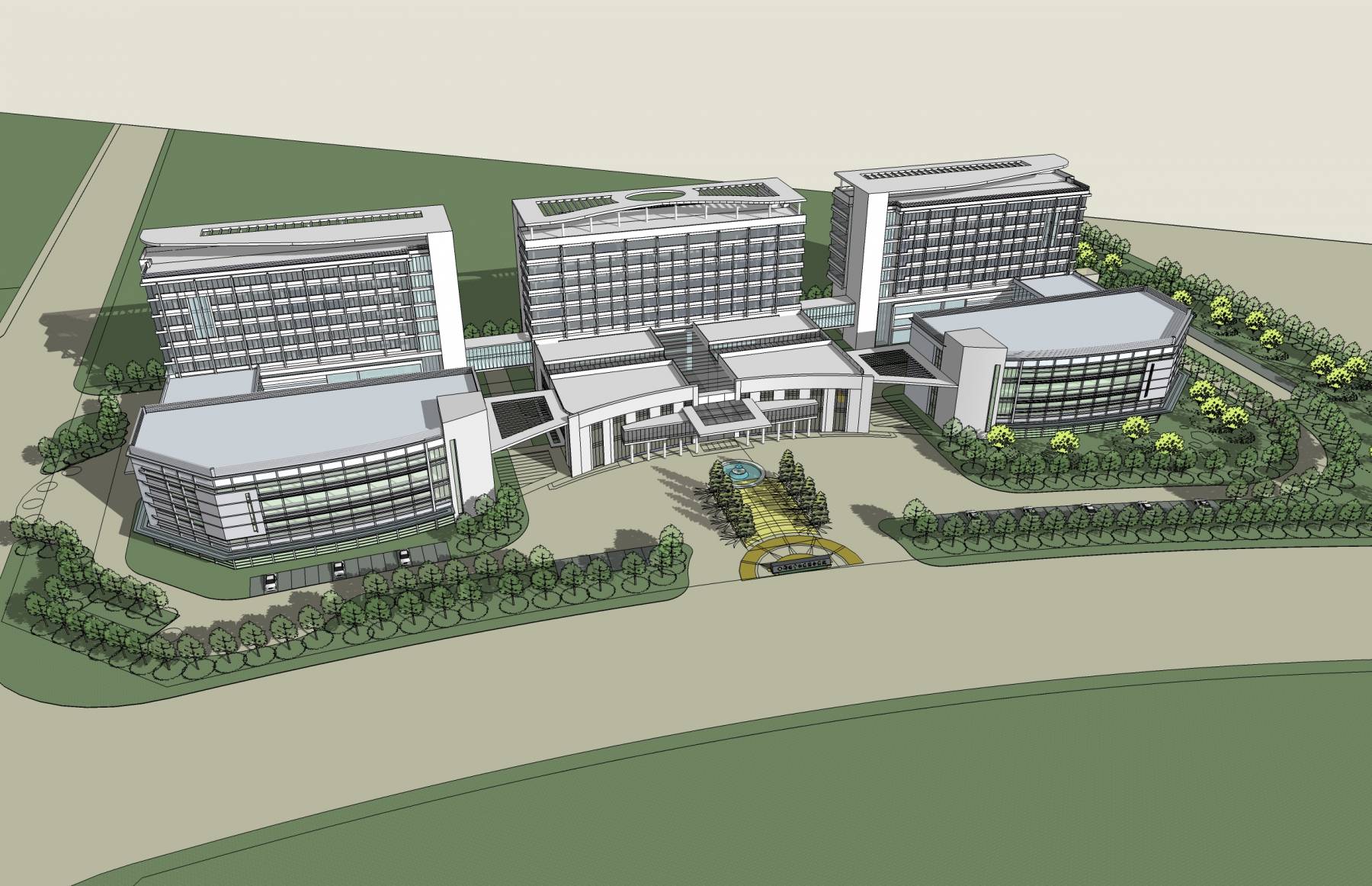 医院su模型下载