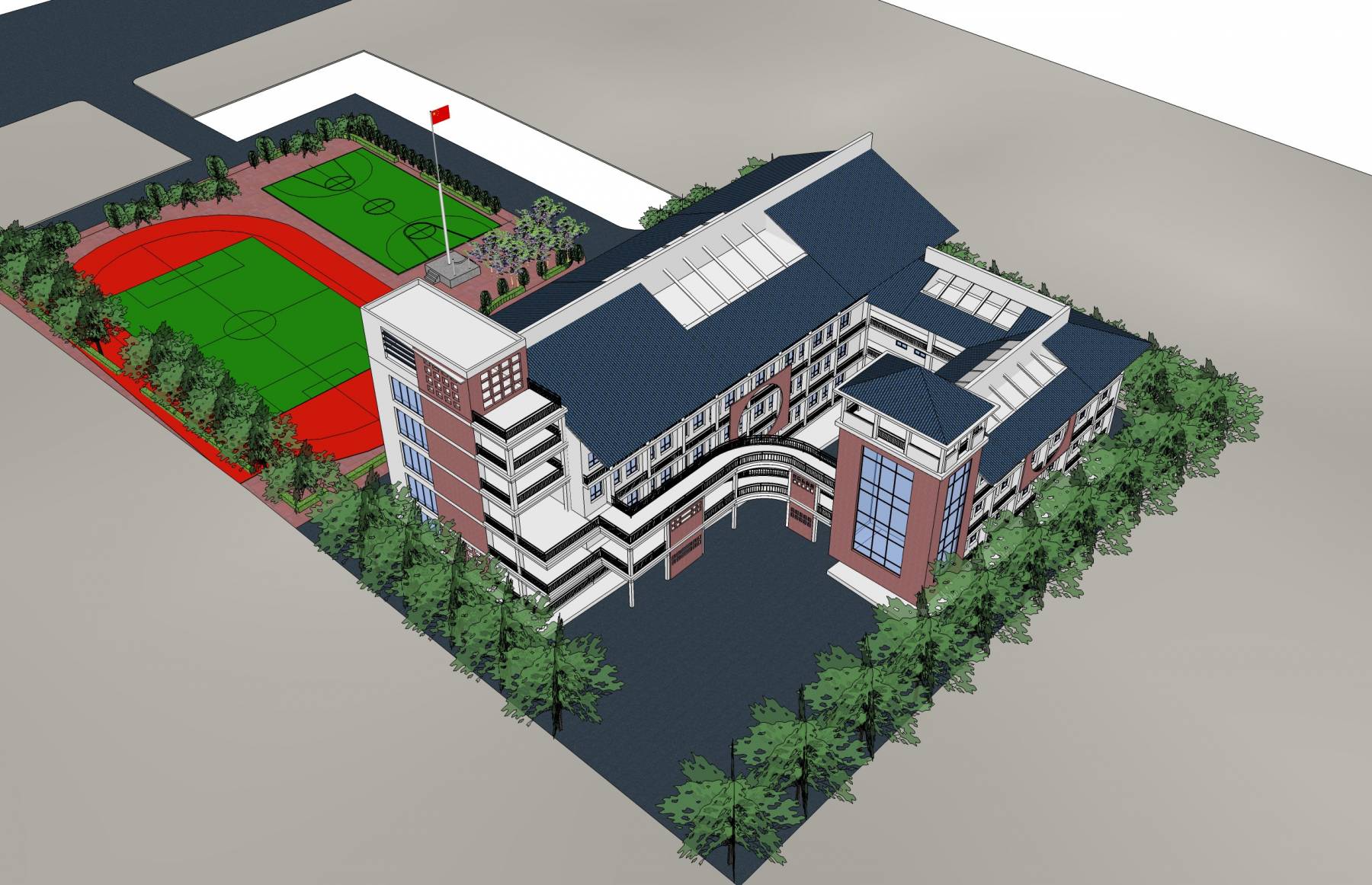 学校小学su模型下载