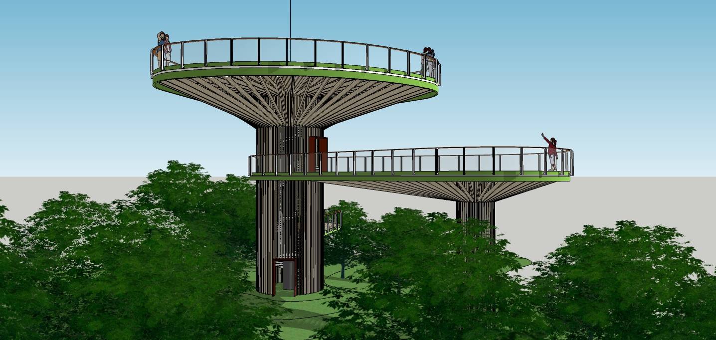 景观-挑台su模型下载-光辉城市