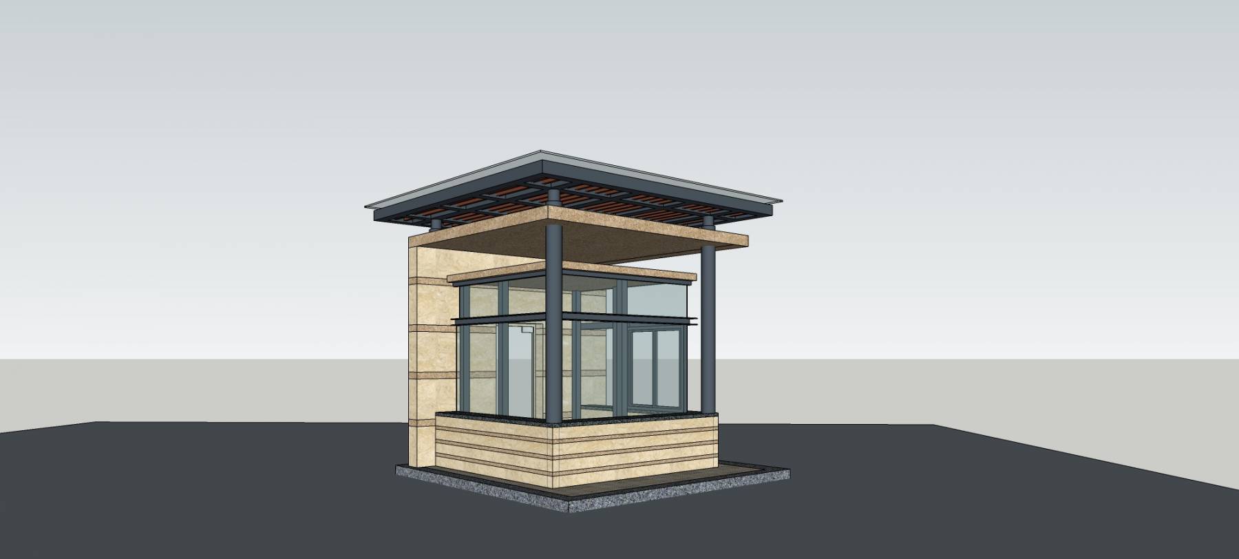 保安室su模型下载-光辉城市